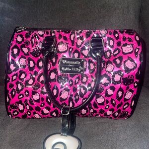 Loungefly Hello Kitty Pink and Black Satchel Bag